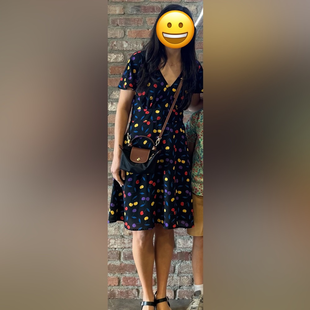 ModCloth black Midi Dress with Multicolor cherry Print - Picture 5 of 5